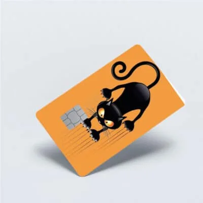 Düşen Kedi Kart Sticker
