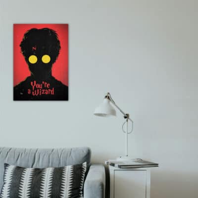 HP You're Wizard Ahşap Retro Poster