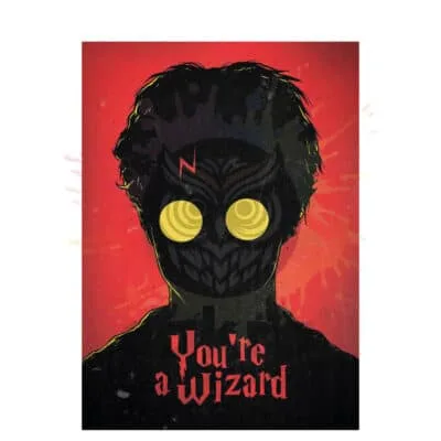 HP You're Wizard Ahşap Retro Poster