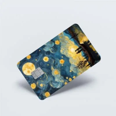 Van Gogh Teknedeki Çift Kart Sticker