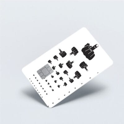 Orta Parmak Göz Muayenesi Kart Sticker