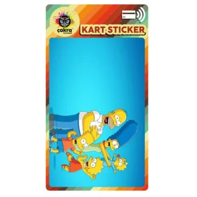 Simpson Ailesi Kart Sticker