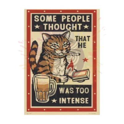 Some People Thought That He Wa To Intense Ahşap Retro Poster