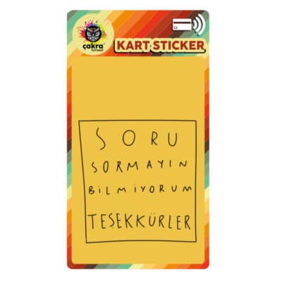 Soru Sormayın Bilmiyorum Teşekkürler Kart Sticker
