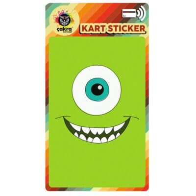 Tek Göz Yeşil Canavar Kart Sticker
