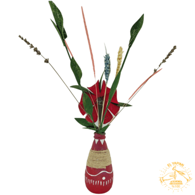 El Yapımı Şişe Boyama Buket Küçük Boy