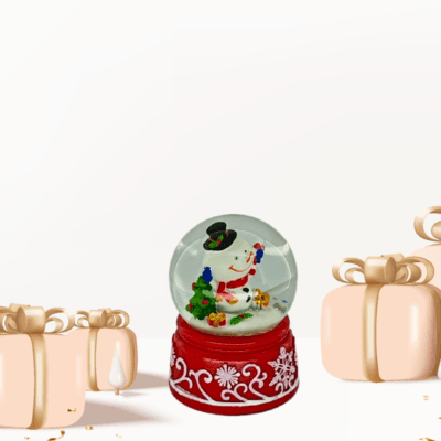 Kardan Adam Işıklı Kar Küresi