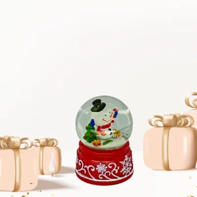 Kardan Adam Işıklı Kar Küresi