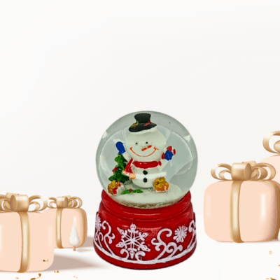 Kardan Adam Işıklı Kar Küresi