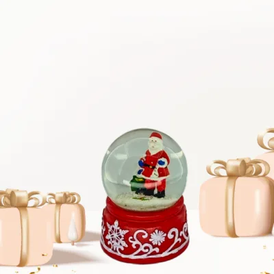 Noel Baba Işıklı Kar Küresi