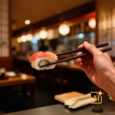 Abanoz Ağacı Standlı Chopstick