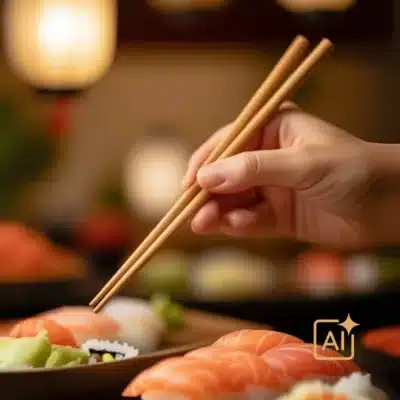Ahşap Standlı Chopstick