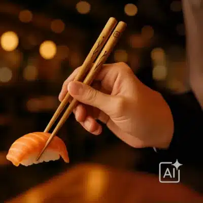 Desenli Bambu Chopstick