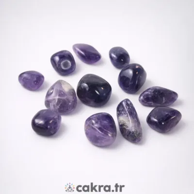 Ametist Tambur Taş 2 cm – Doğal Huzur ve Dengeli Enerji