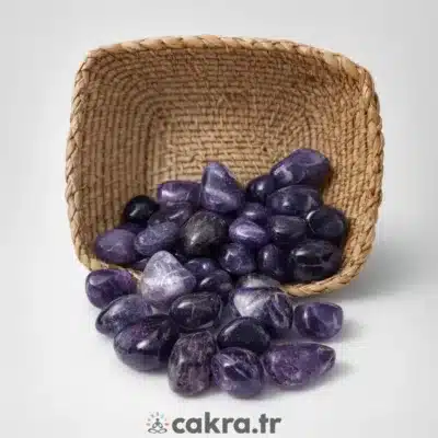 Ametist Tambur Taş 2 cm – Doğal Huzur ve Dengeli Enerji