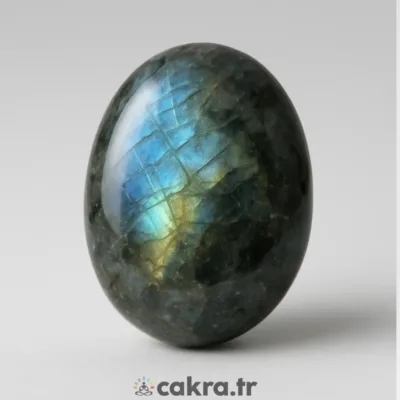 Labradorit Taşı Tamburlu Sabun Şekilli