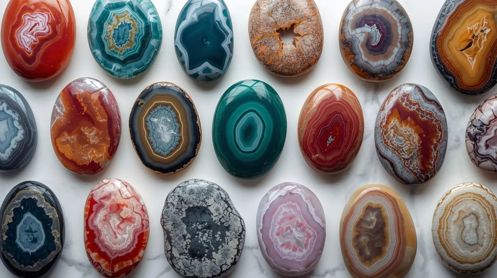 Farklı Renklerde Akik Taşı Çeşitleri - Doğal Desenler ve Renkler