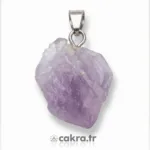 Doğal Ham Ametist Kolye Ucu