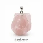 Pembe Kuvars Kolye Ucu Ham Kayaç